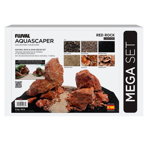 Fluval red stone rock - red, aquarium