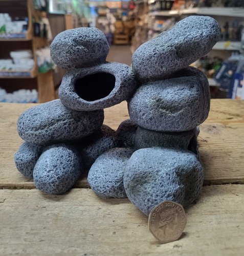 Grey pebble stack rock effect - stack,