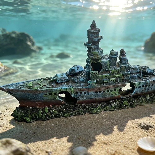Aquarium shipwreck ornament - shipwreck,