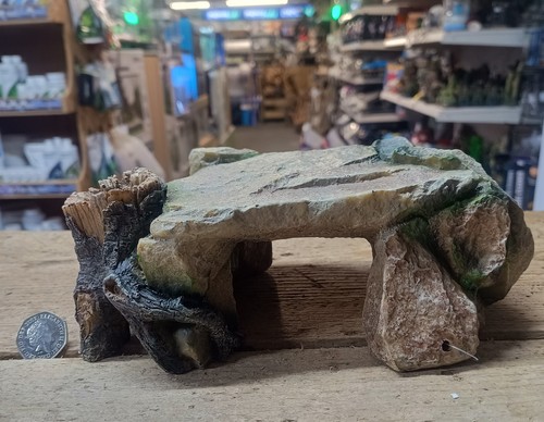 Rustic rock and log effect - and,