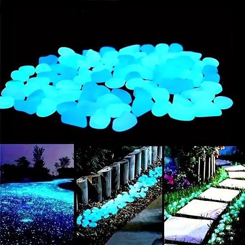 100pcs glow the dark stones - glow,